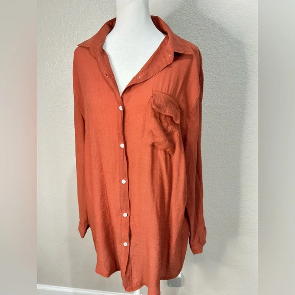 NWOT Button down casual cover up - Picture 2 of 7